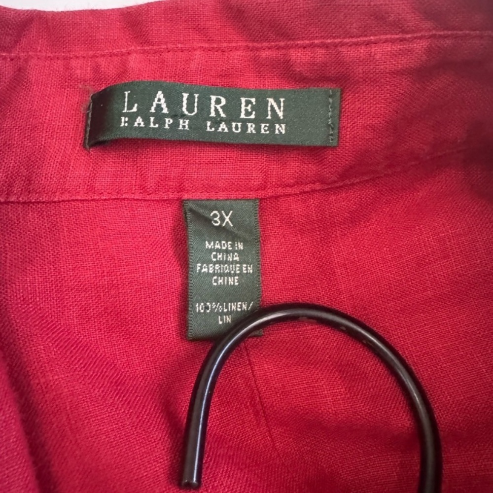 Ralph Lauren Red Button-Up Shirt - Picture 8 of 9